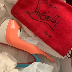 Authentic Christian Louboutin Lady Peep Sling